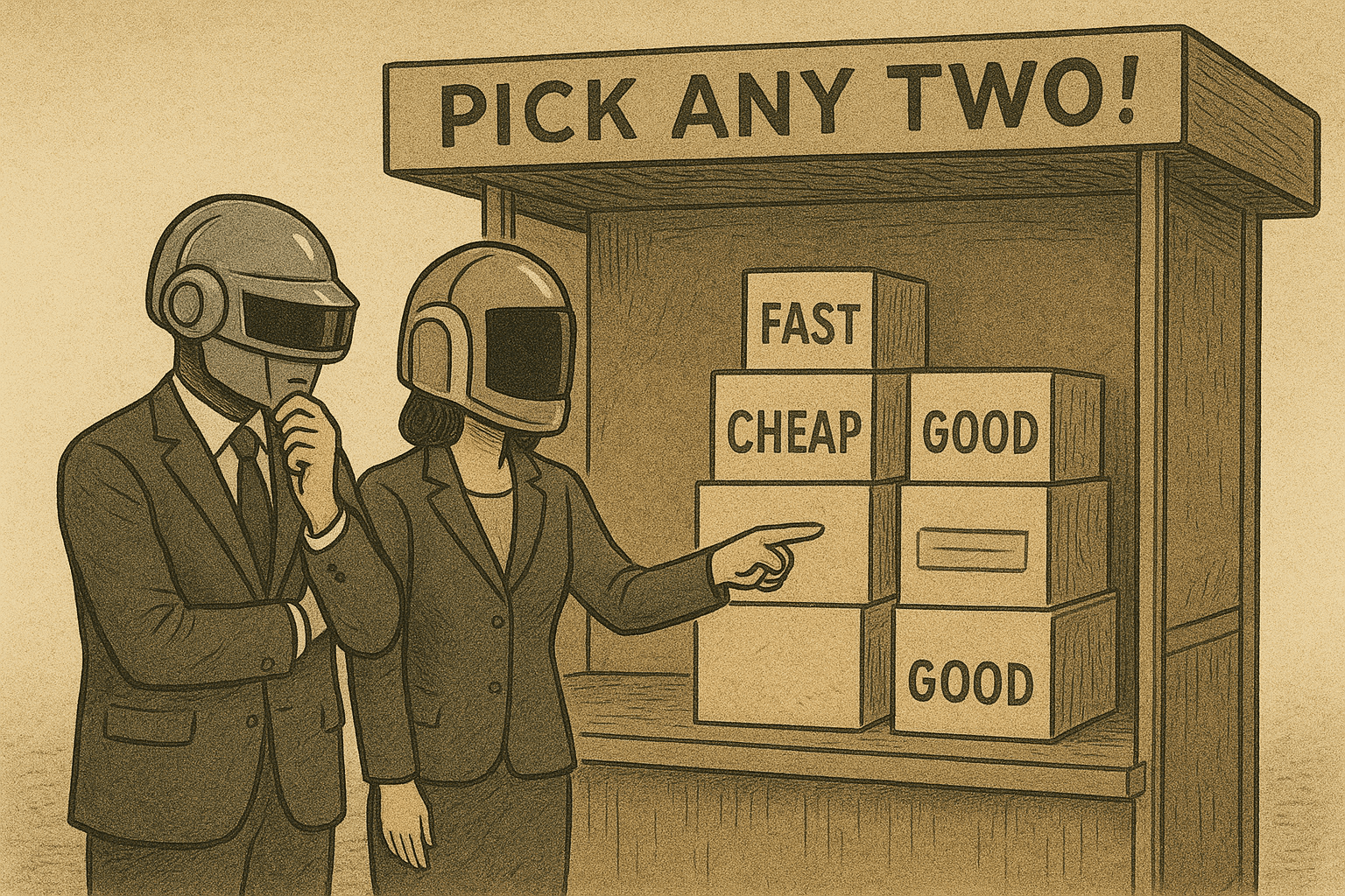 Faster, Cheaper, Better: Pick All Three?